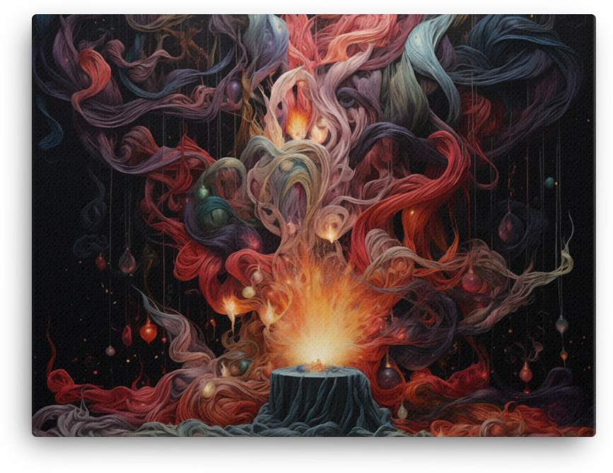 Mystical Flames of Creation Canvas