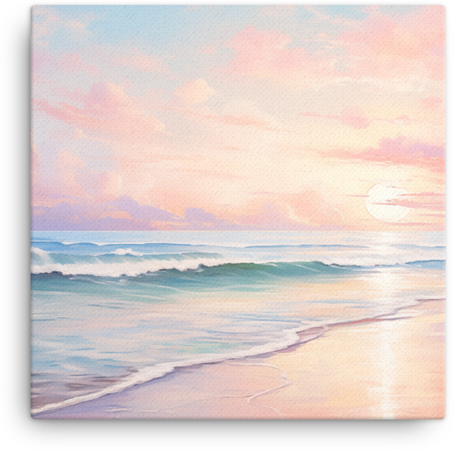 Pastel Coastal Sunrise Canvas wall art