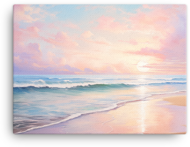 Pastel Coastal Sunrise Canvas wall art