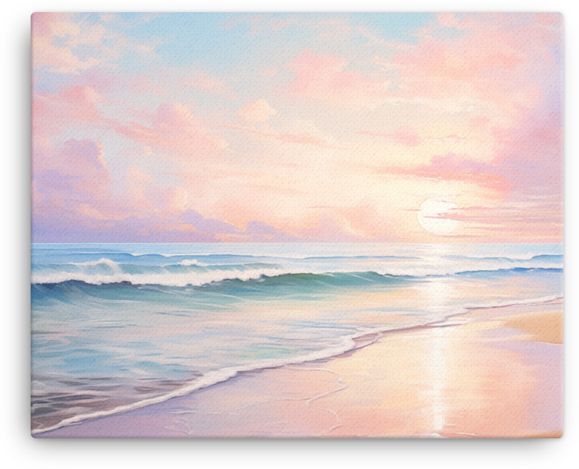 Pastel Coastal Sunrise Canvas wall art