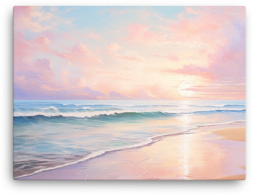 Pastel Coastal Sunrise Canvas wall art