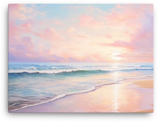 Pastel Coastal Sunrise Canvas wall art