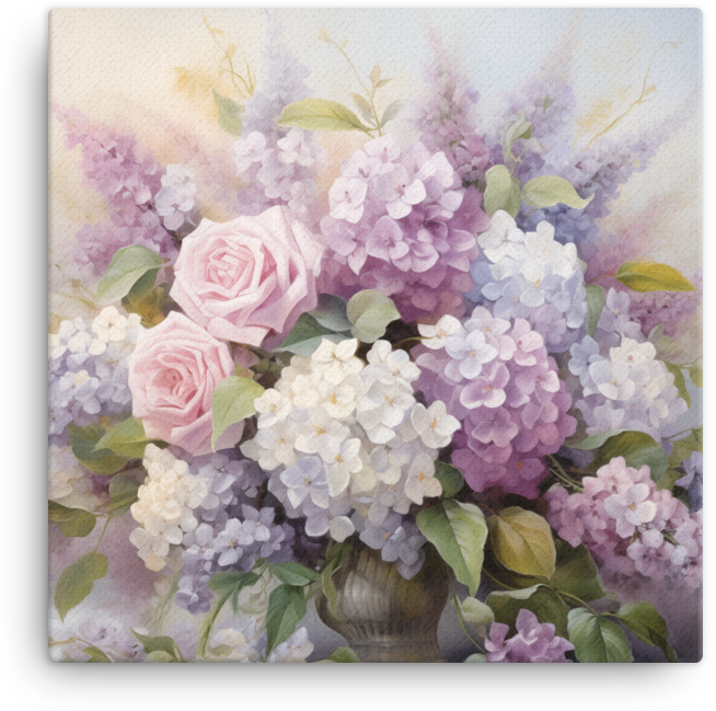 Pastel Floral Symphony Canvas Wall Art wall art