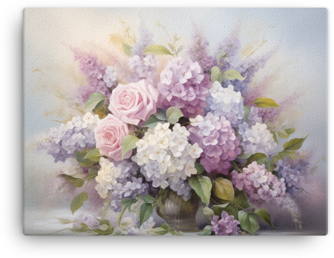Pastel Floral Symphony Canvas Wall Art wall art