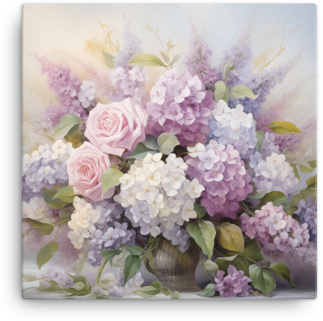 Pastel Floral Symphony Canvas Wall Art wall art