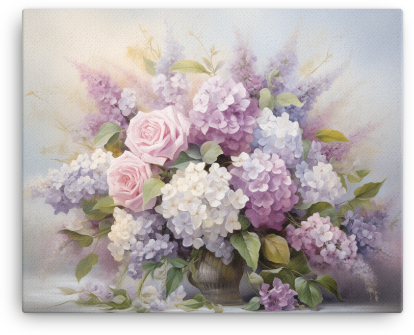 Pastel Floral Symphony Canvas Wall Art wall art
