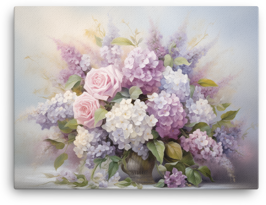 Pastel Floral Symphony Canvas Wall Art wall art