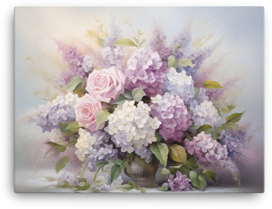 Pastel Floral Symphony Canvas Wall Art wall art