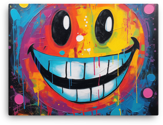 Pop Art Splatter Smile Canvas