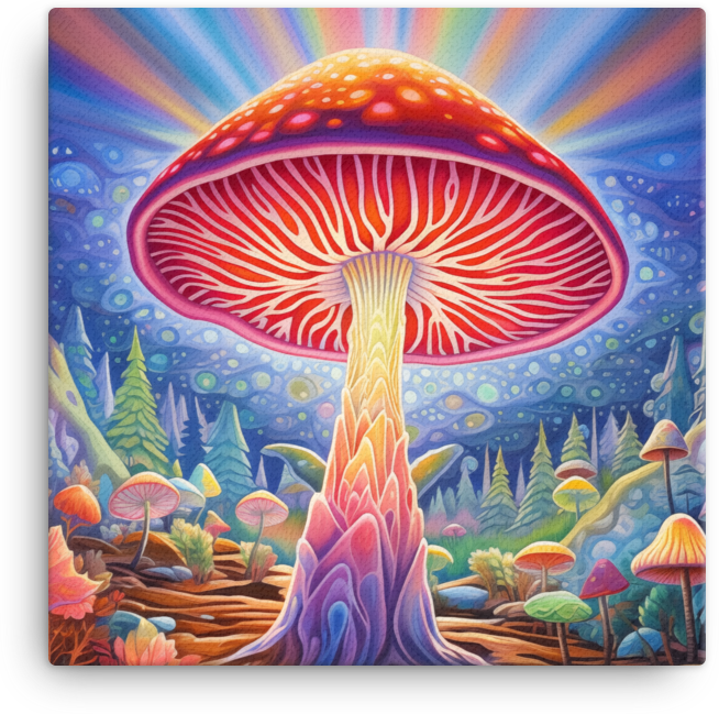 Radiant Mushroom Kingdom Canvas