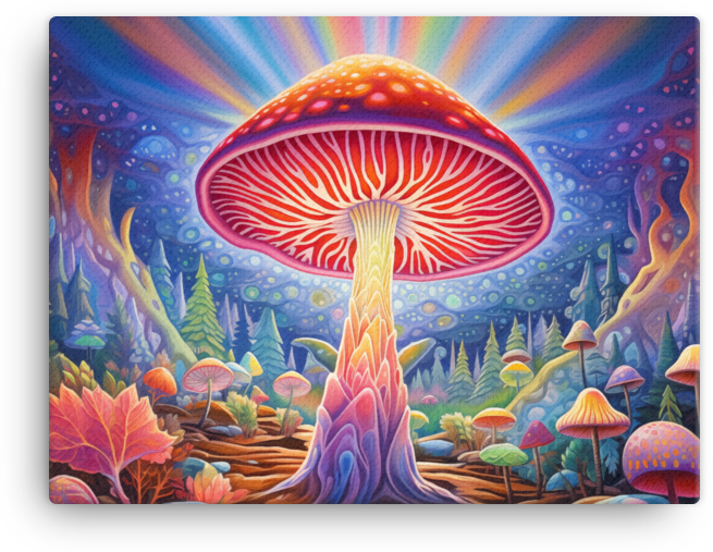 Radiant Mushroom Kingdom Canvas
