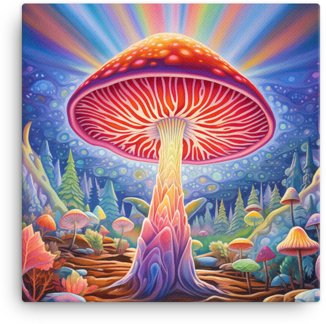 Radiant Mushroom Kingdom Canvas