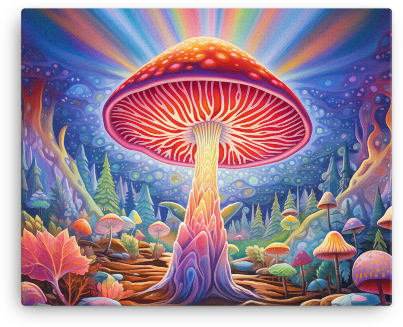 Radiant Mushroom Kingdom Canvas
