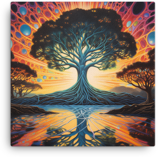 Radiant Visions Tree Canvas wall art