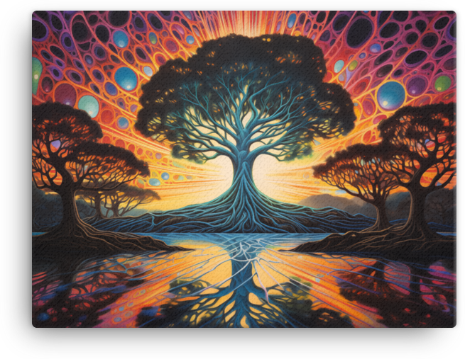 Radiant Visions Tree Canvas wall art