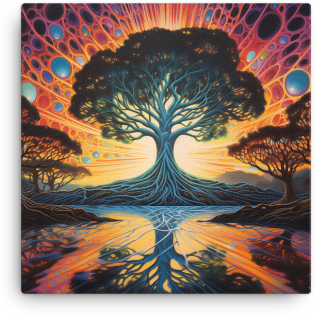 Radiant Visions Tree Canvas wall art
