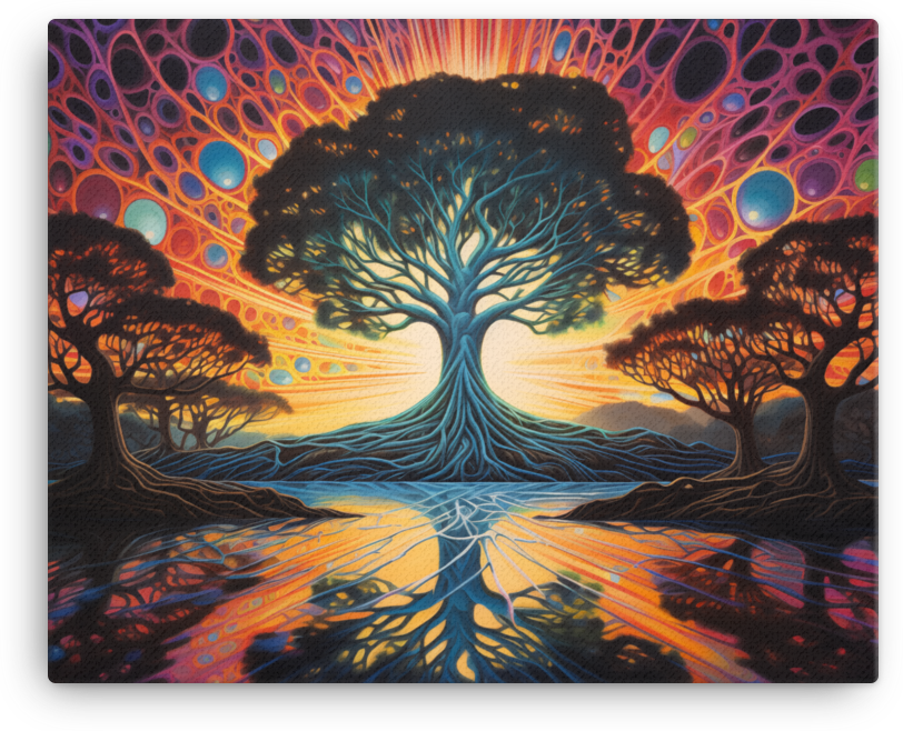 Radiant Visions Tree Canvas wall art