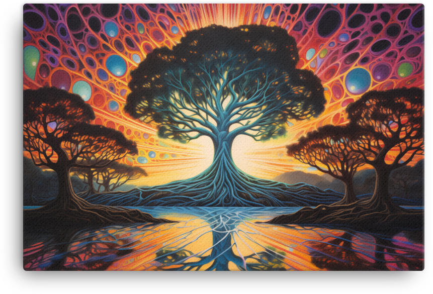 Radiant Visions Tree Canvas wall art
