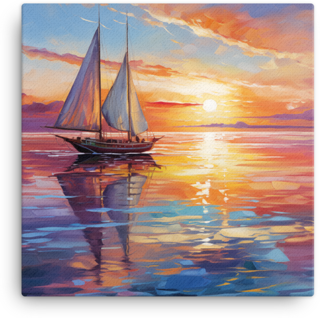 Sailing Into the Sunset Canvas