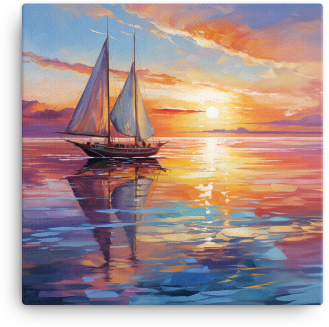 Sailing Into the Sunset Canvas