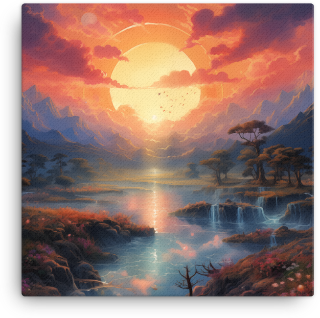 Savannah Sunset Serenity Canvas