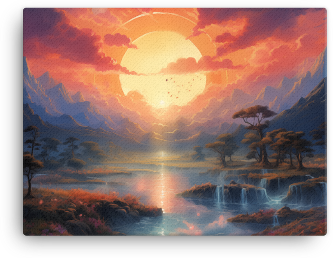 Savannah Sunset Serenity Canvas