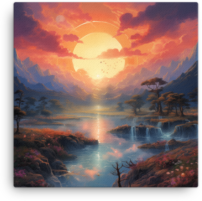 Savannah Sunset Serenity Canvas