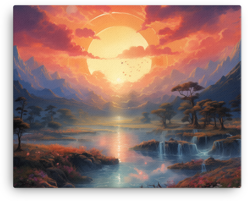 Savannah Sunset Serenity Canvas
