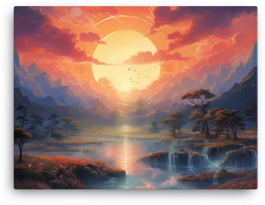 Savannah Sunset Serenity Canvas