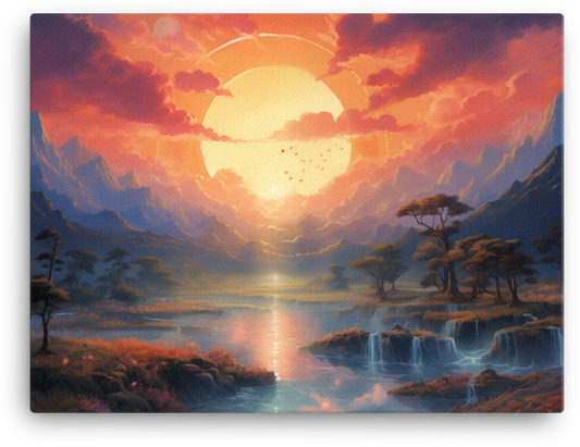 Savannah Sunset Serenity Canvas