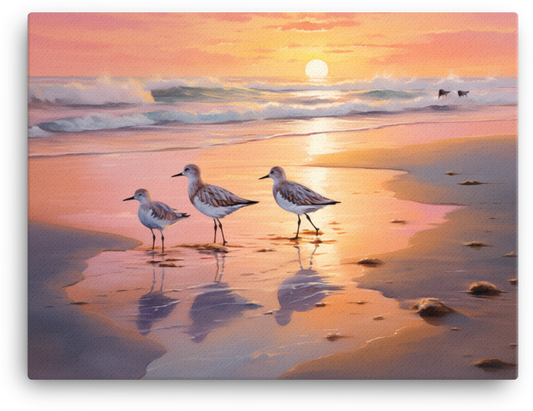 Seashore Birds Canvas Wall Art
