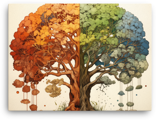 Seasons of Life Tree Canvas wall art