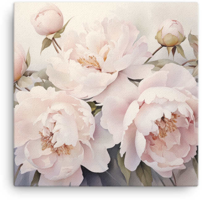 Soft Blush Peonies Canvas Wall Art wall art