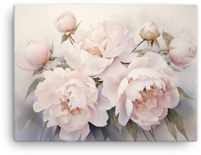 Soft Blush Peonies Canvas Wall Art wall art