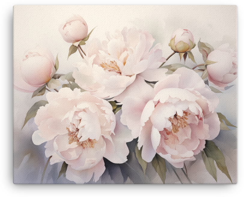 Soft Blush Peonies Canvas Wall Art wall art
