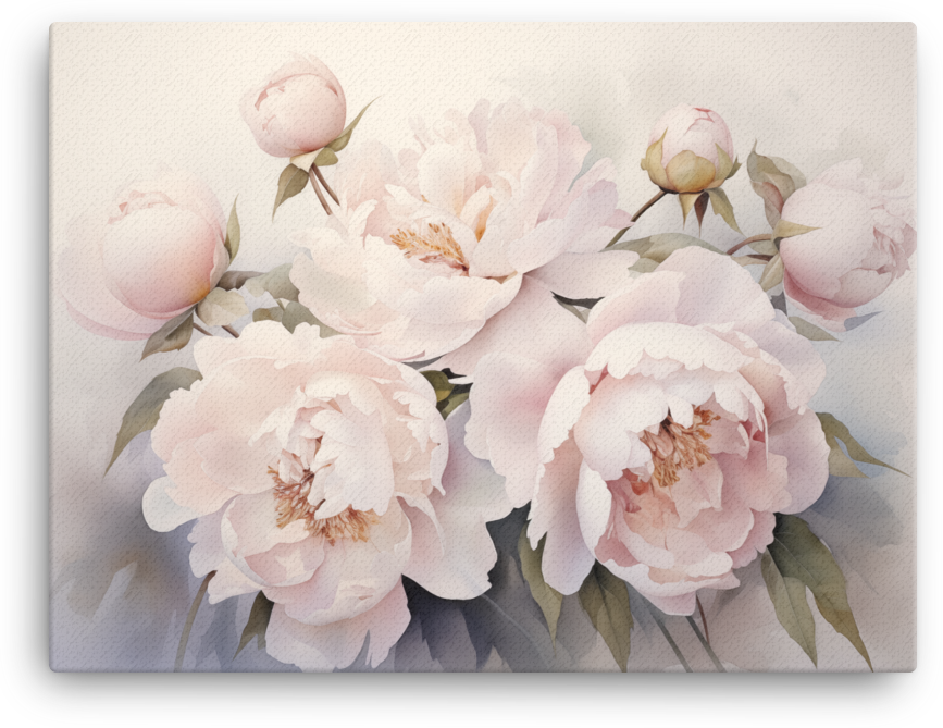 Soft Blush Peonies Canvas Wall Art wall art