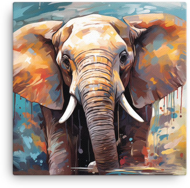 Spectrum Majesty Elephant Canvas Wall Art