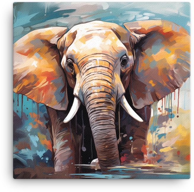 Spectrum Majesty Elephant Canvas Wall Art