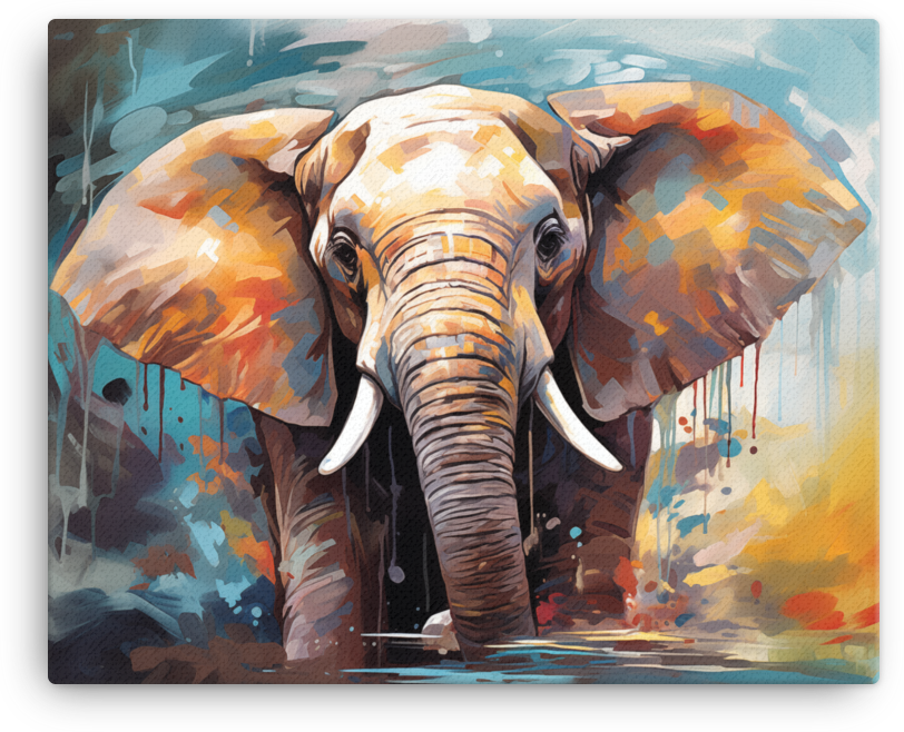 Spectrum Majesty Elephant Canvas Wall Art