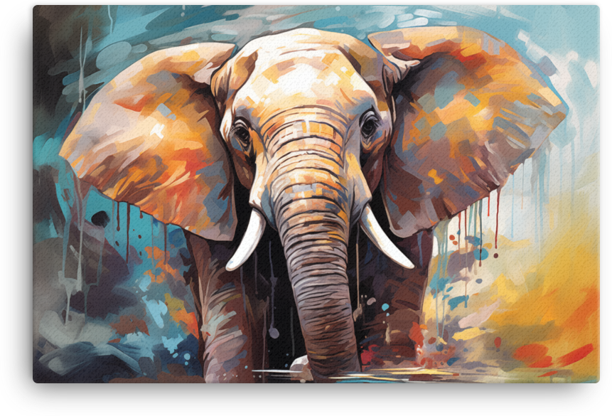 Spectrum Majesty Elephant Canvas Wall Art