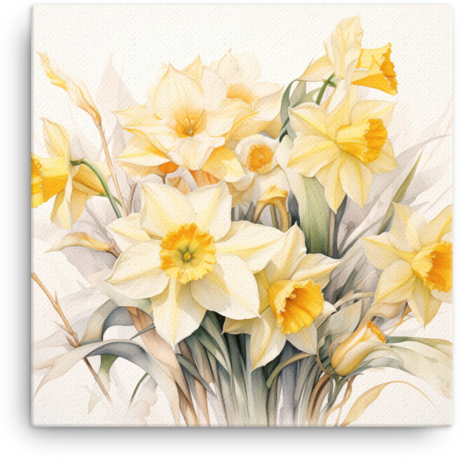 Spring Daffodils Canvas Print Wall Art wall art