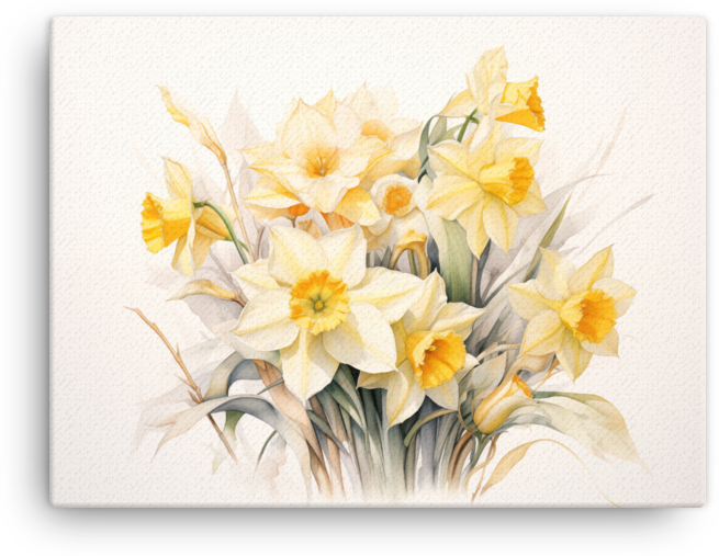 Spring Daffodils Canvas Print Wall Art wall art
