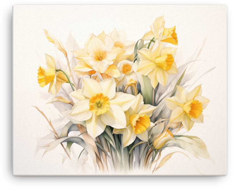 Spring Daffodils Canvas Print Wall Art wall art