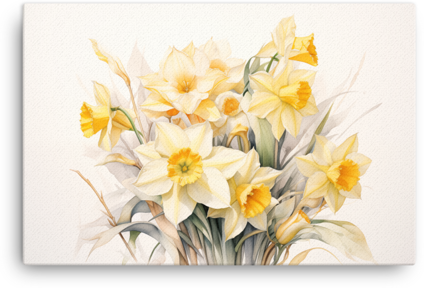 Spring Daffodils Canvas Print Wall Art wall art