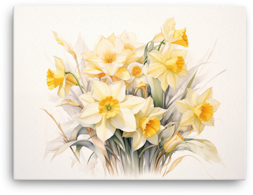 Spring Daffodils Canvas Print Wall Art wall art
