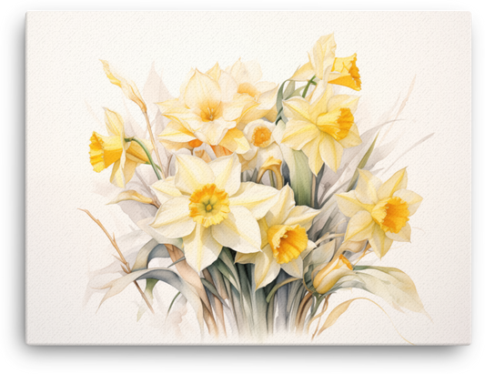 Spring Daffodils Canvas Print Wall Art wall art