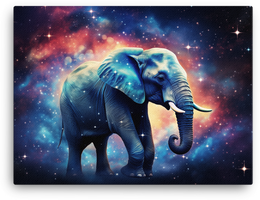Stellar Grace Elephant Canvas Wall Art