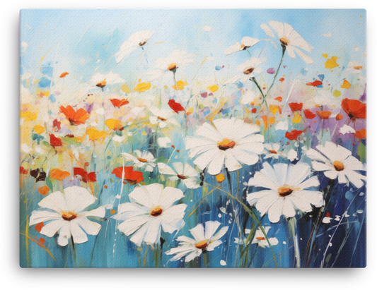 Summer Breeze Wildflower Canvas Wall Art wall art