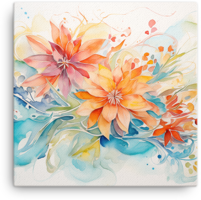Sun-kissed Floral Whimsy Canvas Wall Art wall art