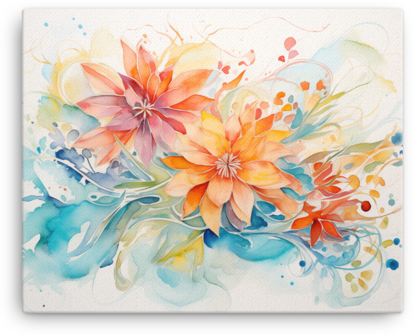 Sun-kissed Floral Whimsy Canvas Wall Art wall art
